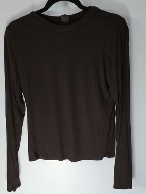 Art Class Long Sleeve Ribbed Black Top Size XL 14/16